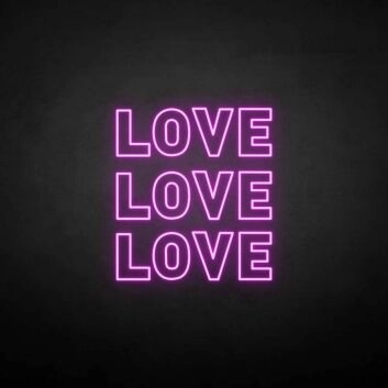 Love3&#39; neon sign