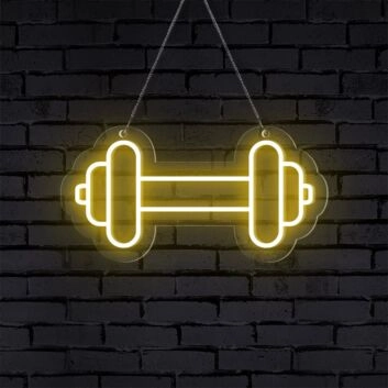 Elevate Your Gym, Office, or Home Gym Space with the Vibrant Gym Barbell LED Neon Sign