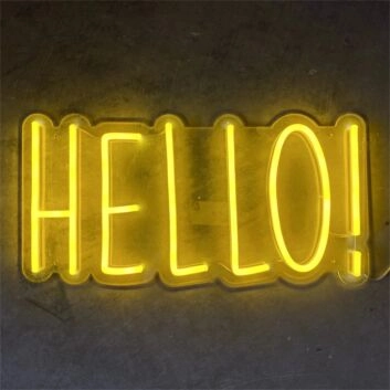 Brighten Up Your Spaces: Hello LED LED Neon Sign for Home, Office, Store, Bar, and Special Events Decor.