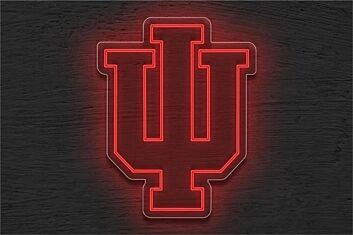 Show Your Hoosier Pride at Home, Office or Campus Events with the Indiana University Logo LED Neon Sign.