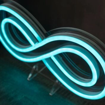 Brighten Up Your Space: Infinity LED Mini LED Neon Sign - Perfect for Home Decor, Office Vibes, and Storefront Welcoming
