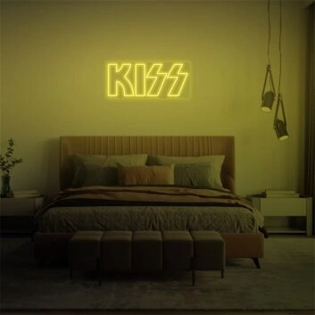 Brighten Up Your Rock-Inspired Space: Perfect for Bars, Music Lounges, and Home Decor with the Kiss Band LED Neon Sign.