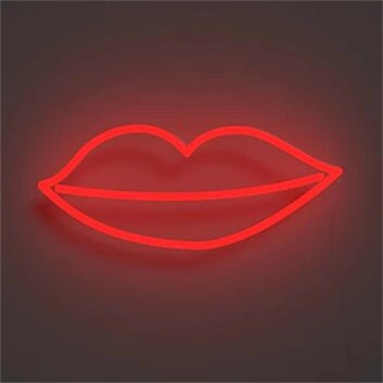 Brighten Up Your Bedroom, Bar, or Beauty Salon with the Lively Kissy Lips LED Neon Sign.