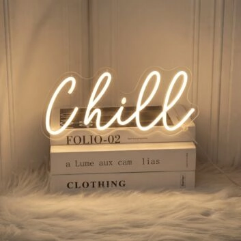 Brighten Up Your Home, Office, or Bar Ambiance with the Versatile LED Chill Neon Sign.