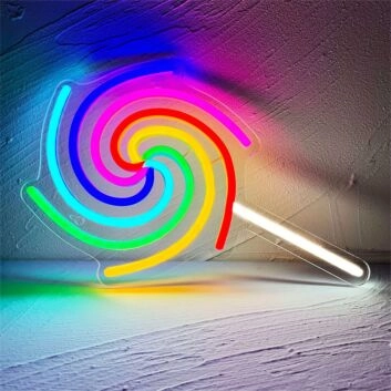 Brighten up your bedroom, bar, or birthday bash with the LED Cool Lollipop Neon Light.