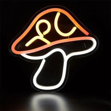 Bring a whimsical glow to your bedroom, gaming setup, or café with the LED Neon Mushroom Cute LED Neon Sign.