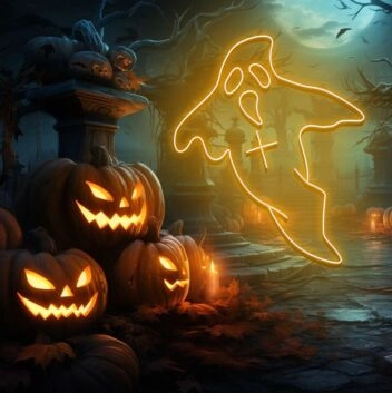 Halloween Ghost Neon Sign,LED Ghost Neon Sign