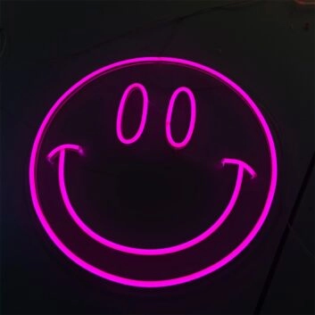 Brighten Up Your Space: LED Wall Decor Smile Face LED Neon Sign Perfect for Home, Office, Bars, and Celebrations.