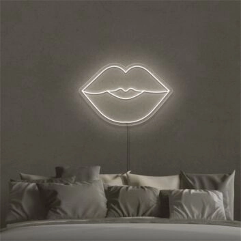 Brighten Up Your Bar, Party, or Bedroom with the Playful Glow of Lips LED Neon Sign Sketch and Etch Us.