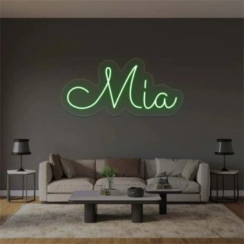 Make your wedding and bar ambiance unforgettable with the Mia Name LED Neon Sign.
