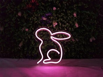Brighten Your Child&#039;s Bedroom or Next Easter Celebration with the Mini Bunny Rabbit LED Neon Sign.