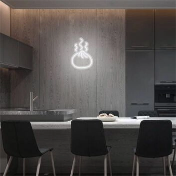 Brighten Up Your Kitchen, Restaurant, or Foodie Gatherings with the Mini Dumplings LED Neon Sign.