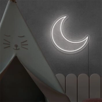 Revamp your space with a celestial touch for home decor, bars, and weddings - Moon LED Neon Sign Sketch and Etch Us.
