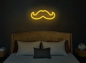 Brighten Up Your Bar, Storefront, or Man Cave with the Quirky Mustache LED Neon Sign.