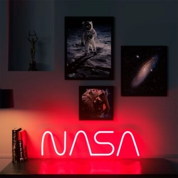 Brighten Your Space: Nasa LED Neon Sign for Bar, Office, and Home Decor Enhancement.