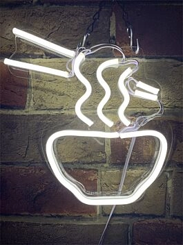 Brighten Up Your Kitchen, Ramen Shop, or Man Cave with the Neon Sign Ramen Custom Garage Sign.