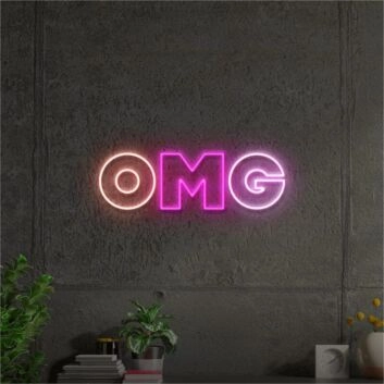 Beautify Your Space: Omg LED Neon Sign for Home Decor, Office Ambiance, and Vibrant Party Themes.