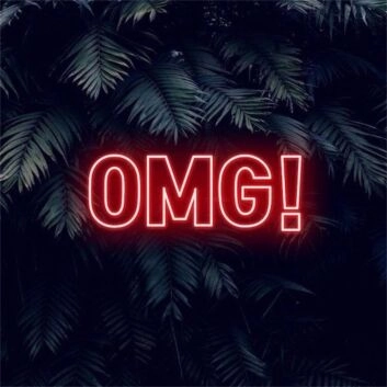 Brighten Up Your Space: Omg Outline LED Neon Sign, Perfect for Home Decor, Office Ambiance, or Vibrant Storefront Display.