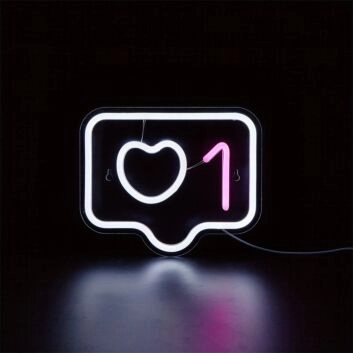 Add a Warm Glow to Weddings, Bars, and Romantic Dinners with the One Heart LED Neon Sign.