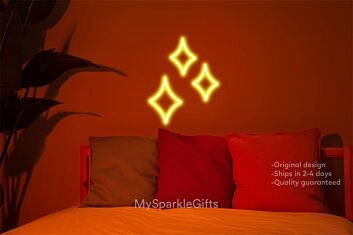 Brighten Up Your Space: Original Sparkles LED Neon Sign Perfect for Home Decor, Office Ambiance, and Festive Celebrations