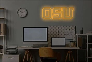 Brighten Up Your Game Room, Bar, or Dorm with the Osu Logo LED Neon Sign.