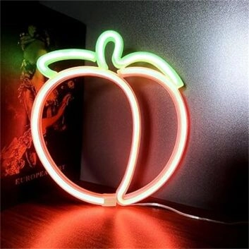 Brighten Up Your Spaces: Peach LED Neon Sign for Bars, Weddings, and Chic Home Decor.