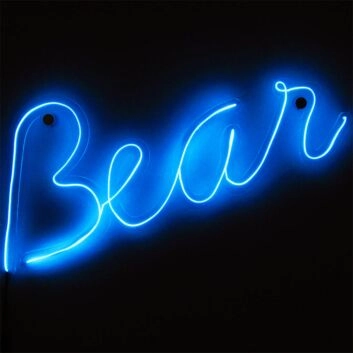 Brighten Your Kid's Room, Birthday Celebrations, and Play Areas with Personalised LED Neon Bear Name Sign.