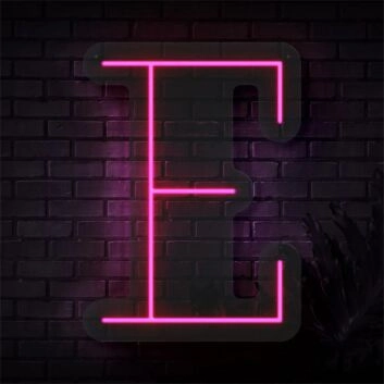 Brighten Up Your Space: Personalized Initial Letter E LED Neon Sign for Home Decor, Office Ambiance, and Special Celebrations like Weddings &amp; Parties.