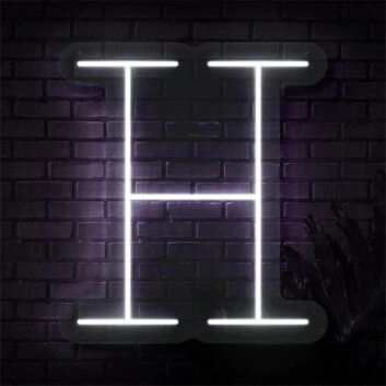 Brighten Your Space: Personalized Initial Letter H LED Neon Sign for Home Decor, Office Ambiance, and Event Highlights