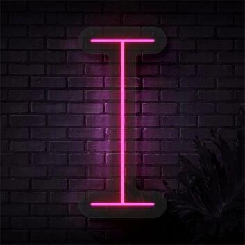 Brighten Up Your Space: Personalized Initial Letter I LED Neon Sign for Home Decor, Romantic Weddings, and Vibrant Parties