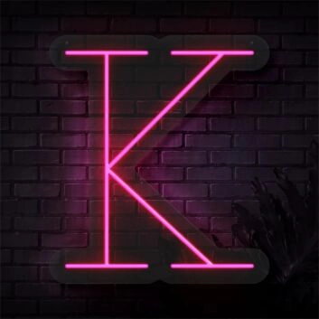 Brighten Your Space: Personalized Initial Letter K LED Neon Sign Ideal for Weddings, Bars, and Home Decor