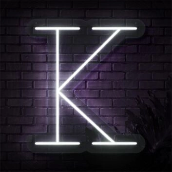 Brighten Your Space: Personalized Initial Letter K LED Neon Sign Ideal for Weddings, Bars, and Home Decor
