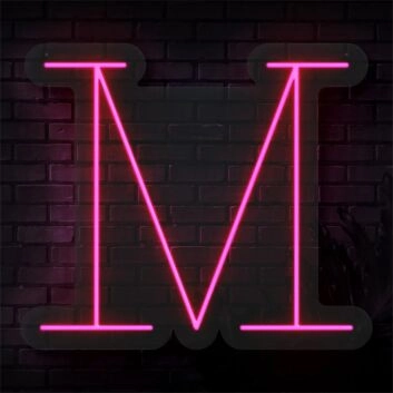 Brighten Your Bar, Wedding, or Office Space with the Personalized Initial Letter M LED Neon Sign