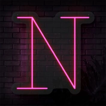 Brighten Your Space: Perfect for Weddings, Home Decor, and Office - Personalized Initial Letter N LED Neon Sign.