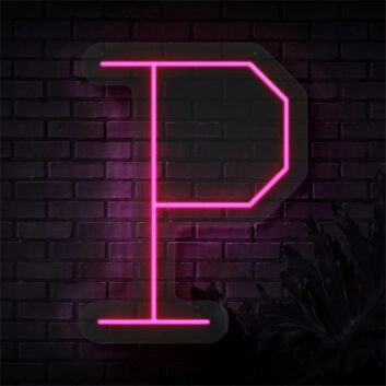 Brighten Your Wedding, Bar, or Office Space with the Personalized Initial Letter P LED Neon Sign.