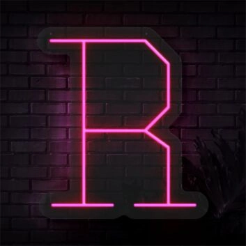 Brighten Up Your Space: Personalized Initial Letter R LED Neon Sign for Home, Office, Weddings & Parties.