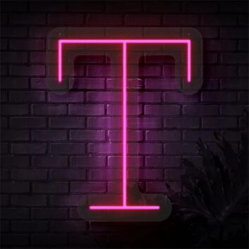 Brighten Your Wedding, Bar, and Home Decor with the Personalized Initial Letter T LED Neon Sign