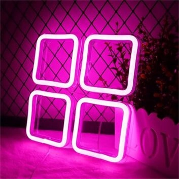 Brighten up Your Gaming Space or Party with the Pink Tetris LED Neon Sign.