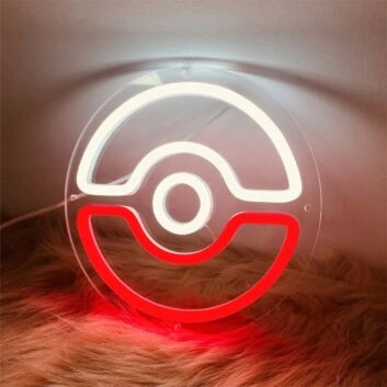 Brighten Up Your Gaming Room, Party, or Store with a Pokeball LED Neon Sign.