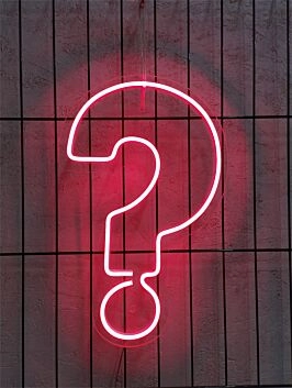 Brighten Your Interiors or Spark Conversations at Bars and Events with the Question Mark LED Neon Sign.