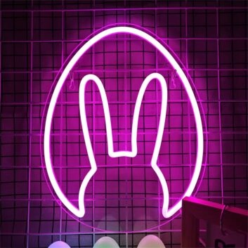 Brighten Up Your Space: Perfect for Home Decor, Bars, and Celebrations with the Rabbit Egg LED Neon Sign.