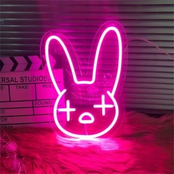 Brighten Up Your Space: Rabbit LED Neon Light for Unique Home Decor, Vibrant Office Ambiance, Trendy Store Displays, and Memorable Wedding or Party Highlights