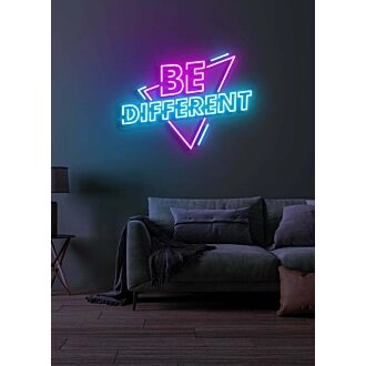 Be Different Neon Encouragement to Embrace Individuality