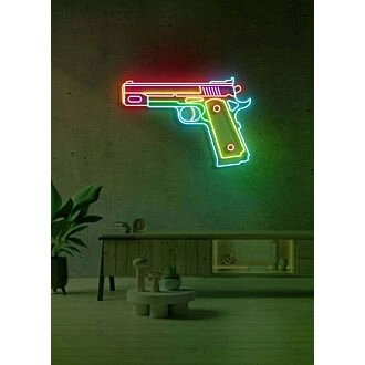 Gun LED Neon Bold Statement for Edgy Decor