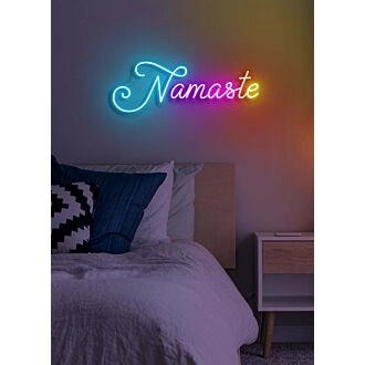 Namaste Neon Graceful Expression of Respect and Spirituality, Ideal for Yoga Studios