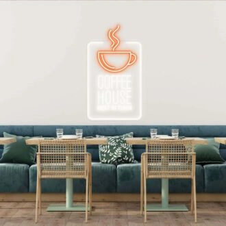 Customize Coffee House Best In Town Promote Your Cafe with Stylish Neon