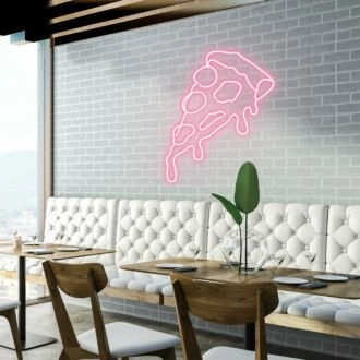 Cheesy Pizza Indulge in Cheesy Delights with Neon