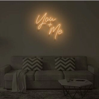 "YOU + ME" LED Neon Sign