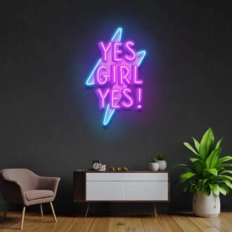 Yes Girl Yes Led Neon Acrylic Artwork
