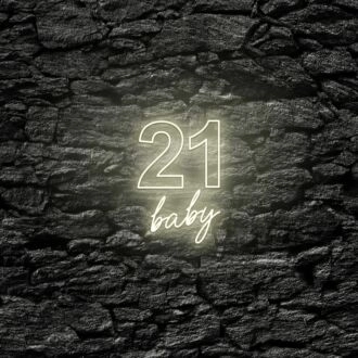 Twenty One Baby LED Neon Sign
